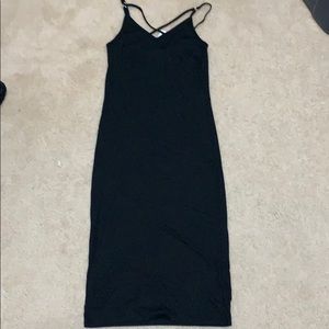 Black bodycon midi dress